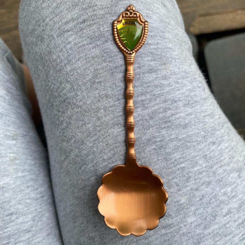 Copper Souvenir Spoon with Arizona Emblem